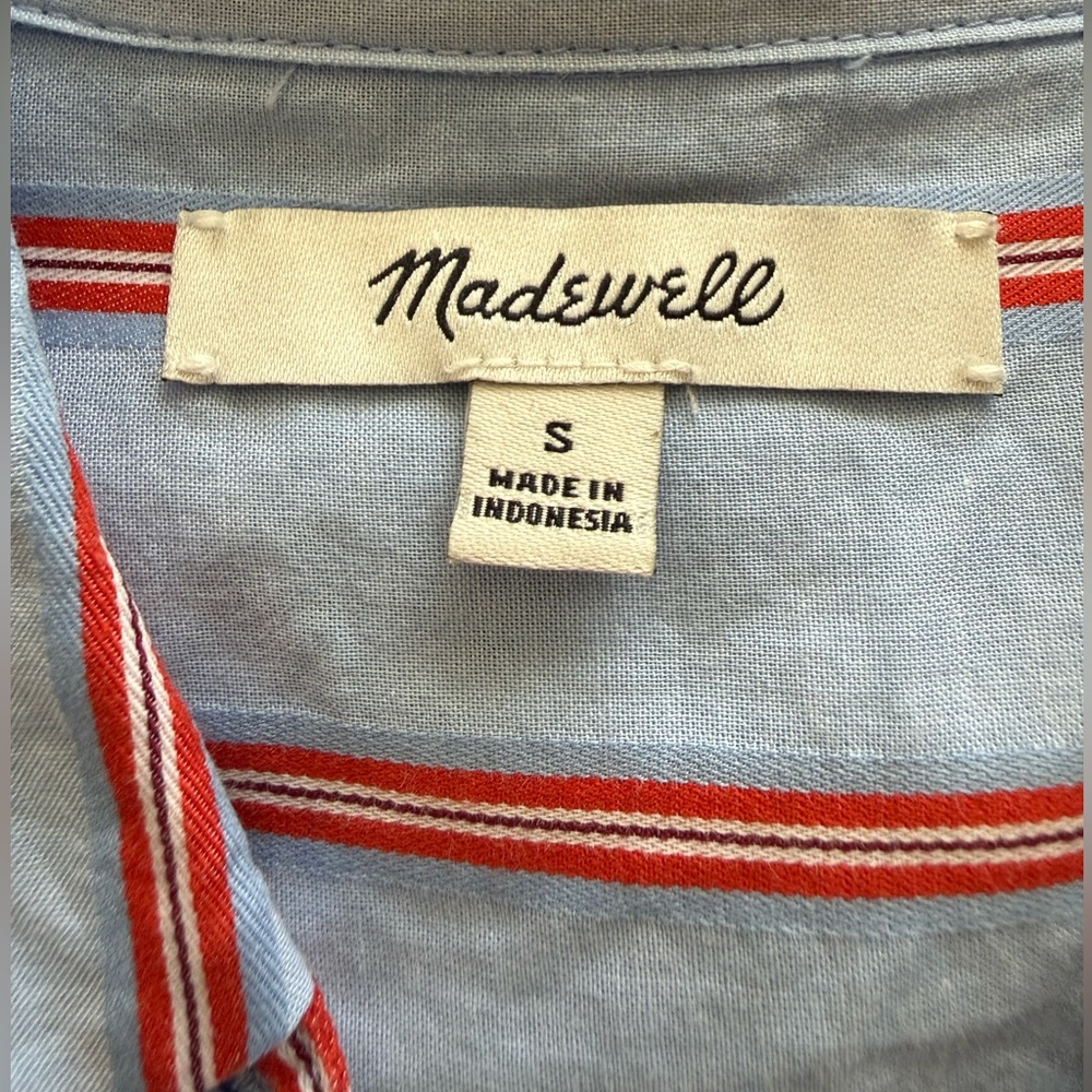 Madewell Striped Button-Up Shirt - Picture 3 of 4